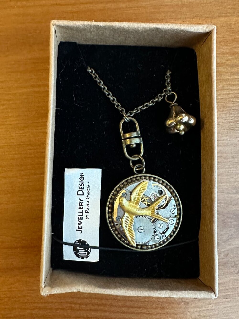 NWT Steampunk Muse Jewelry Designs with Open Winged Bird Over Watch Movement